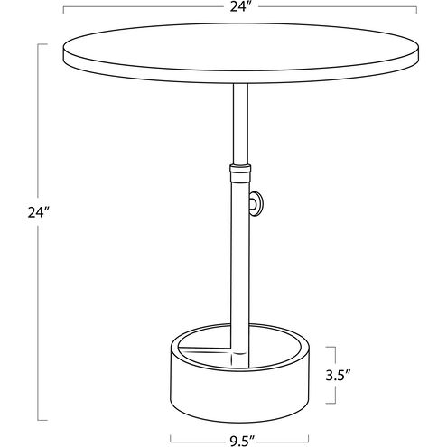 Myles 24 X 24 inch Oil Rubbed Bronze Accent Table, Large